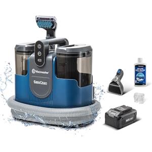 Vacmaster DSCB2401 Aspirapolvere Lavapavimenti Senza Fili per Tappeti, Moquette, Divani, Scale & Auto - Pulizia ad Acqua, Aspirazione Potente 15KPa, Decontaminazione, Asciutto/Bagnato 24V