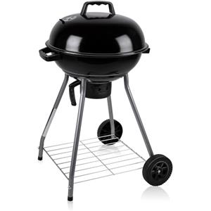 BBQ Collection - Barbecue Griglia - BBQ Carbone Coperchio 2 Ruote Carbonella Giardino - Acciaio Inox
