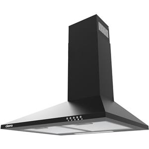 CIARRA Classe A Cappa Aspirante 60cm CAB6201A Nero 370m³/h Cappa da Cucina 3 livelli illuminazione a LED Filtro ai Carboni Attivi Cappa a Parete Piramide Aria di Scarico
