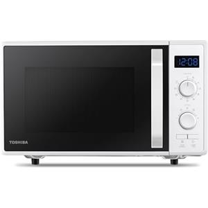 Toshiba MW2-AG23P(WH) 3-in-1 Forno a Microonde con Grill 1050W, e Cottura combinata, 23 L, Piatto Girevole con Memoria di Posizione, Timer, Luci LED Integrate, 900 W, Bianco