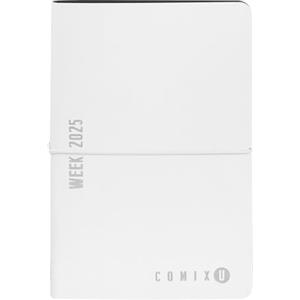 COMIX U, Medium - Agenda 2025 Settimanale 12 Mesi, Con Calendario, Planner, Spazio Per Note E Appunti - Cm 11,8x18h, Bianco