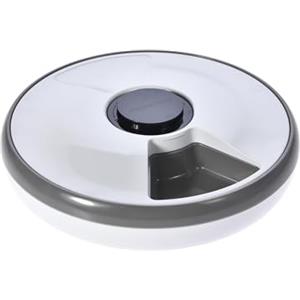 Amazon Basics - Distributore automatico di cibo per animali domestici con cuscinetto refrigerante, 31.5 x 31.5 x 8.3 cm, bianco