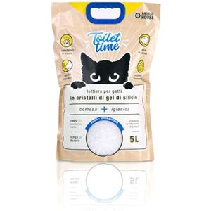 Animal House Toilet Time, 5L Lettiera in Cristalli di Silicio per Gatti, Antistatica e Sicura, Priva di Polvere, Ultra Assorbente, Trattiene gli Odori, 2.1-2.3kg (Neutro, 5L)