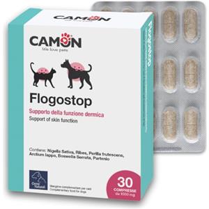 CAMON | Flogostop Compresse 30cpr per Cani e Gatti, Alimento Complementare per Prurito e Irritazioni Cutanee