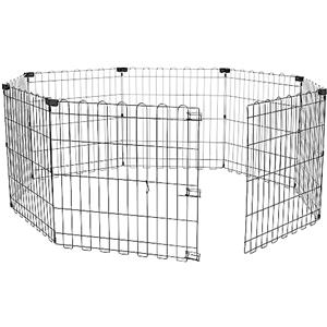 Amazon Basics Ottagonale Box per esercizi per cani e animali domestici, pieghevole, in metallo, senza porta, 61 cm di altezza, Nero