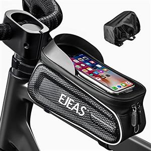 EJEAS Borsa da Telaio per Bicicletta, per Smartphone Fino a 7 Pollici, con Touchscreen Sensibile al TPU, Porta Telefono Bici, Borsa per Cellulare Impermeabile, per Mountain Bike, ed E-bike