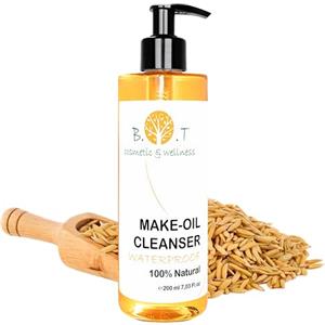 B.O.T cosmetic & wellness Olio struccante impermeabile 100% naturale, oro. Olio TRIPLA AZIONE: Detergente, detergente e idratante. Rimuove sporco e impurità dalla pelle in un solo gesto - 500 ml