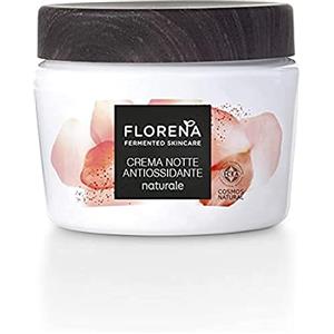 FLORENA Fermented Skincare Crema notte antiossidante naturale, Crema viso portulaca, lactobacillus e olio di oliva bio fermentati, Crema donna vegan antiossidante, 50 ml