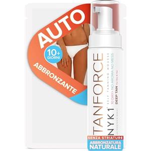NYK1 TanForce Autoabbronzante Viso E Corpo (250 ml) Mousse Autoabbronzante Per Un'abbronzatura Naturale E Senza Striature - Autoabbronzanti Che Non Macchia, Graduale E Asciugatura Rapida