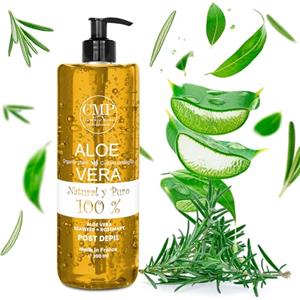 bleu & marine Bretania CMP Aloe Vera + Rosmarino Depilazione Gel (laser, cera, crema, depilatore...) e Rasatura (Viso e Corpo) 6x + RILASSANTE | 48h IDRATANTE | 3x + LENITIVO - Formula Professionale (200 ml)