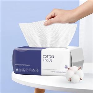 BODFPPC Asciugamani Monouso 100 Pezzi - Salviette Viso in Cotone Spesso Usa e Getta, Biodegradabili per Rimozione Trucco e Pulizia Delicata