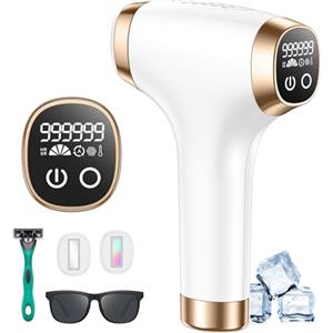 Bellizy 21J Epilatore Luce Pulsata, Epilatore Laser Indolore con Raffreddamento, 3 Modalità (HR/SR/AC) e Schermo LED Touch, Uso per Donna e Uomo, Ideale per Viso, Zona Bikini e Corpo Intero