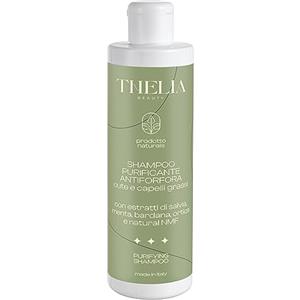 Thelia Beauty | Shampoo Antiforfora Purificante Cute Capelli Grassi, Estratti di Salvia, Menta, Ortica, Natural NMF, Prodotto Naturale Senza Parabeni, Dermatologicamente Testato, Made in Italy, 250 ml
