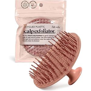 Kitsch Massaggiatore per il cuoio capelluto per la cura dei capelli - Scrubber per il cuoio capelluto, spazzola per shampoo ed esfoliante per tutti i tipi di capelli - Rilassante ed esfoliante - Terra