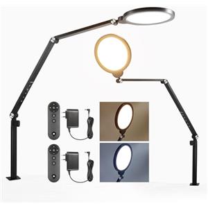 NEEWER BASICS 18W 18cm Ring Light con Supporto Tavolo/C Clamp, 2 Luce Anulare LED a Schermo Intero 3000K-6500K Dimmerabile per Videoconferenze Stream Telefono Selfie Riprese Laptop Computer Zoom, R18