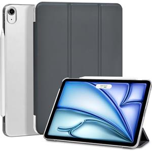 4UBonLife Custodia per iPad Air 11 Pollici M3/M2 (2025/2024), per iPad Air 5a/4a Generazione 2022/2020 10,9 Pollici, Cover Protettiva Rigida Sottile con Traslucida Posteriore Cover, Grigio Siderale