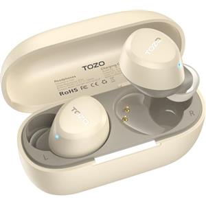 TOZO A1 2024 Novità Cuffie Bluetooth 5.3 con ORIGX Acustica 30 Ore Riproduzione EQ Regolazione Ultraleggero USB Tipo C IPX5 Cachi