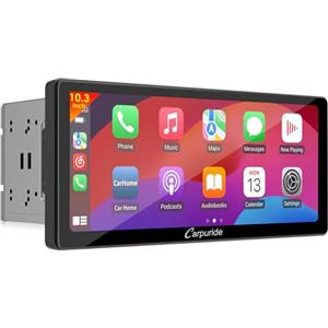 Carpuride YT103S Autoradio Doppio DIN - CarPlay Wireless e Android Auto con Telecamera Posteriore, Touchscreen HD da 10,3 pollici, Navigatore GPS, Musica Bluetooth, Mirror Link, USB, FM, SWC