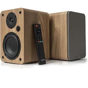 VULKKANO A4 Cassa Amplificata con Woofer da 4 Pollici, Bluetooth 5.0, Optica, RCA, USB, Coassiale, Casse Monitor con Design Elegante