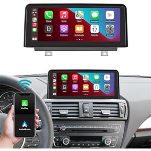 Ninetom Touchscreen per autoradio da 10,25" per BMW Serie 1 E81/E82/E87/E88 2008-2012 con sistema CIC, supporto Apple CarPlay/Android Auto/Mirrorlink/navigazione, aggiornamento stereo per auto