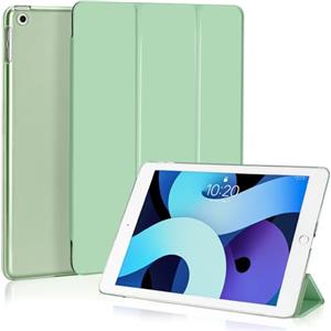 4UBonLife Custodia per iPad 6a /5a Generazione 9,7 Pollici 2018/2017, Cover Protettiva Rigida, Sottile e Leggera con Traslucida Posteriore Opaca Cover per iPad 5/6, Auto Sveglia/Sonno, Verde Menta