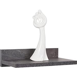 RICOO Mensola da muro 30 x 8 x 19 cm WM057-BG Scaffale da parete salvaspazio Grigio cemento