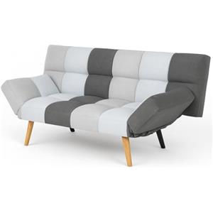 Shally Dogan Divano Letto Apertura Click Clack con Rivestimento in Tessuto, Divanoletto 2 in 1 Sistema Clic Clac, Struttura Ergonomica e Braccioli Regolabili, Design Moderno per Soggiorno (Patchwork)