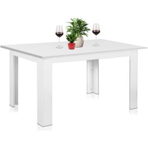 Shally Dogan Tavolo Allungabile Sala da pranzo Bianco da 90 x 60 cm a 120 x 60 cm, Design Moderno, Estensibile Salvaspazio, Ideale per Sala Pranzo, Soggiorno, Cucina, Arredamento Interno, (Bianco)