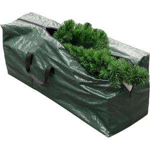 Aurora Store Borsa per L'Albero di Natale, Borsa PVC per Il Trasporto dim. 120x25x43 cm, Sacca Custodia Protettiva con chiusura Zip e con manici, Borsa per la riporre e conservare gli Alberi di Natale