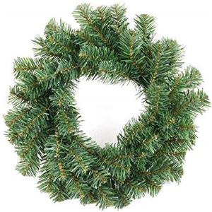 Aurora Store.it Ghirlanda Natalizia Verde per Porta dietroporta da Ø 25 cm con 80 Punte Molto folta Decorazioni Natalizie addobbi per la casa Decorazione di Natale Corona Verde Tonda Fuori Porta