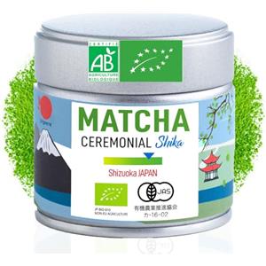 ORIGEENS THE MATCHA CEREMONIE BIO SHIKA - Tè Matcha Bio Giapponese, origine Shizuoka - Polvere di tè verde Matcha Cerimonial, 30 gr - Matcha Tea