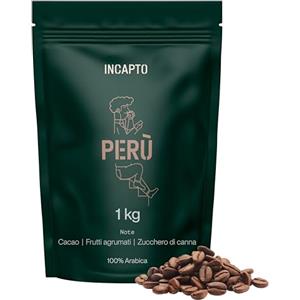 Incapto Caffè in Grani di Specialità 1kg | Origine Perù | 100% Arabica | Specialty Coffee 84.75 punti SCA | Tostatura Naturale e Artigianale | Finca Cajamarca, Cinfrocafé