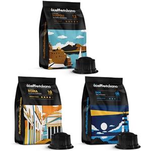 FRHOME Caffitaly Capsule Caffè Italiano Set Degustazione 100pz | Tour D'Italia, Varie Intensità | Frhome
