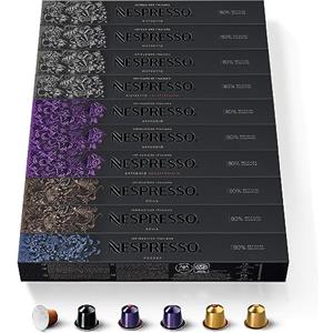 Nespresso CAPSULE NESPRESSO ORIGINALI - Selezione Intense con Caffè Decaffeinato da 100 Capsule Nespresso Caffè, Intensità da 8 a 12 (su 13), Linea Original, Capsule Riciclabili Nespresso