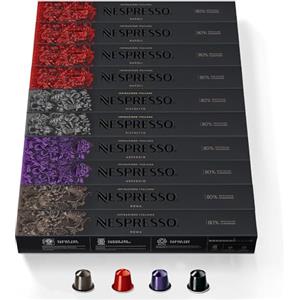 Nespresso CAPSULE NESPRESSO ORIGINALI - Selezione Ispirazione Italiana con Napoli da 100 Capsule Nespresso Caffè, Intensità da 8 a 13 (su 13), Linea Original, Capsule Riciclabili Nespresso (100, Mix&Napoli)