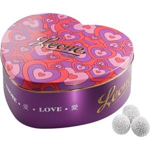 Pastiglie Leone Leone dal 1857 - Latta Cuore - Cri Cri Torinesi Cioccolato Fondente - Collezione Love Pattern - Nocciola Ricoperta di Cioccolato e Granella di Zucchero - Vegano e Senza Glutine - 100gr