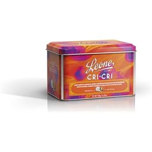 Pastiglie Leone Leone dal 1857 - Latta Cri Cri Torinesi Cioccolato Fondente - Nocciola Ricoperta di Cioccolato e Granella di Zucchero - Vegano e Senza Glutine - 150gr