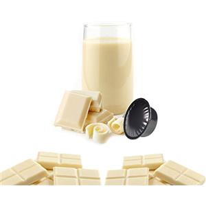 Kickkick Cioccolata Bianca Calda in Capsule Compatibili A Modo Mio (10 PZ) Bevanda Cremosa al Cioccolato Bianco al Latte in Cialde Aromatizzate per Macchina Caffè Lavazza A Modo Mio