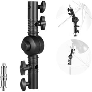 NEEWER Staffa Flash per Fotocamera Robusto con Supporto per Softbox Ombrello, Adattatore per Stativo Luce Girevole a 270° con Filetto da 1/4" a 3/8" per Speedlite Luce LED Riflettore Treppiede, UA039
