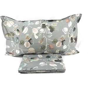 Fazzini SABI SABI var. 3 grigio/verde Parure Copripiumino Matrimoniale in percalle