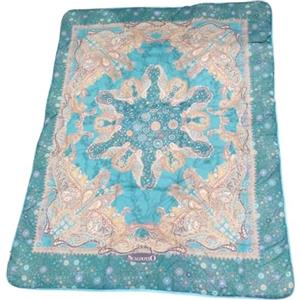 Caleffi - Scaldotto, Plaid Divano in Cotone, Coperta Serenissima colore Turchese 130x170 cm imbottitura in fibra anallergica - Coperte per adulti e bambini