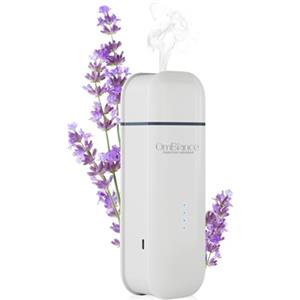 OmBiance Diffusore di oli essenziali senza acqua e calore | Nebulizzazione oli essenziali, proprietà preservate | Umidificatore ambiente per casa diffusore oli essenziali | App-Control (200m³, Bianco)