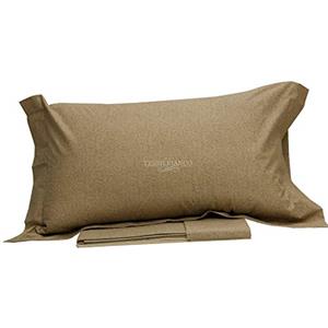 Borbonese OPLA' Completo Lenzuola Matrimoniale in Percalle di Cotone Tortora