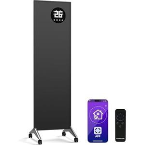 KLARSTEIN Wonderwall Smart - Stufa a Infrarossi, 400W - Montaggio a Parete, Efficienza Energetica, Controllo WiFi & App, Alexa, Calore Istantaneo, Display LED, Protezione dal Surriscaldamento, 10m²
