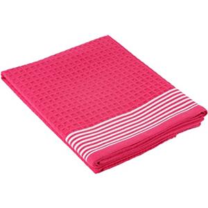 Baroni Home Telo Mare a Nido d'ape 100% Cotone, Asciugamano Mare Super Assorbente, Telo da Spiaggia ad Asciugatura Rapida, 90x160 cm, Rosa Fucsia