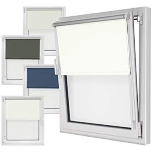 npluseins Tenda a Rullo Blackout in 4 Colori e in 6 Misure - Tenda Oscurante con Retro Riflettente - Montaggio semplicissimo a 3 Fasi, Bianco, ca. 60 x 150 cm