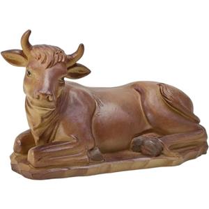 Aurora Store Bue Presepe per Natività Natale Grotta Animali da Cortile in Miniatura per Statuine Presepe 15 x h. 13 cm Decorazione Fattoria