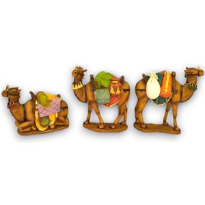 Generico Set 3 Cammelli per RE MAGI Natività h. 13 cm Presepe Statuine in Resina con 3 soggetti Personaggi h. 13 cm Sacra Famiglia Alta qualità Grandi dimensioni
