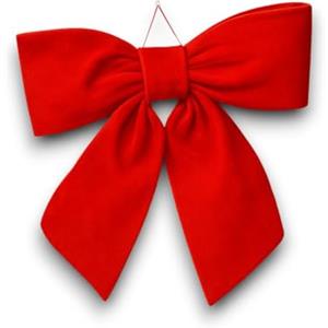 Generico Fiocco Rosso Natalizio in Velluto 22 cm Decorazione Elegante per Albero di Natale, Ghirlande, Addobbi Festivi Morbido, Riutilizzabile, Colore Rosso Intenso Perfetto per Casa, Negozio e Eventi