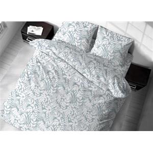 BIANCHERIAWEB Sacco Copripiumino in Morbida Flanella 100% Cotone Dis. Natura Piazza E Mezza Verde